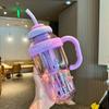 2026 Summer Ice Buster Plastic Straw Cup - Large Capacity, Stylish Design