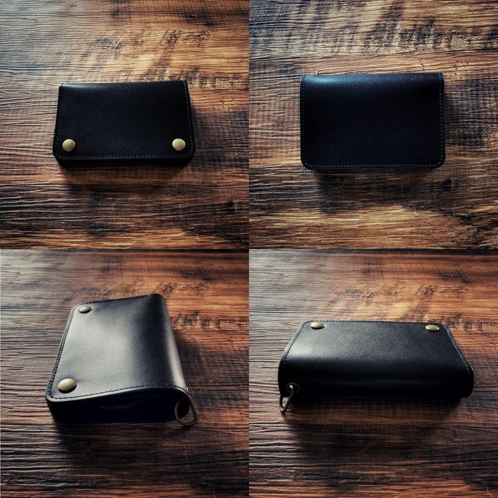 Кошелек-тракер среднего размера, изготовлен из натуральной кожи Точиги. Мужской кошелек байкера, кошелек дальнобойщика среднего размера, кошелек дальнобойщика, сделан из дубленой