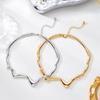 Geometry Choker Necklace Gold Color Party Collar Luxury Twist Neck Necklace  For Women