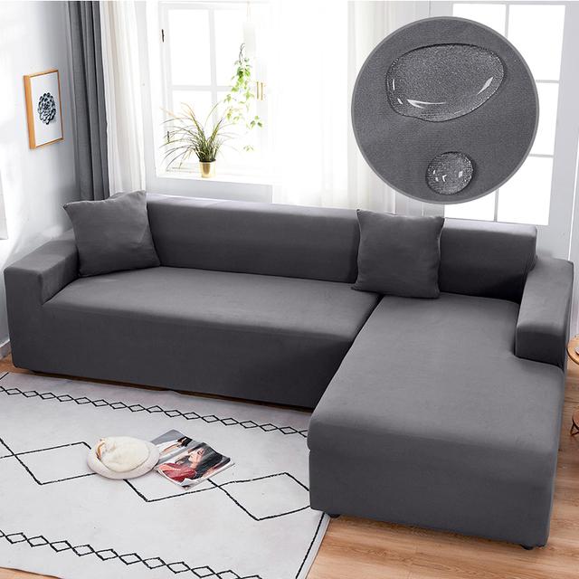 Водонепроницаемый эластичный чехол для дивана, чехол для мебели, дивана, шезлонг, угловой стрейч L-образный чехол для дивана для гостиной