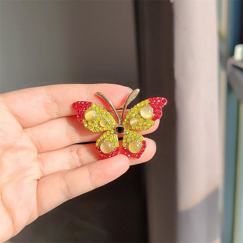 Creative Rhinestone Butterfly Brooch Femininity Fashion Coat Pin Pin Brooch Accessories