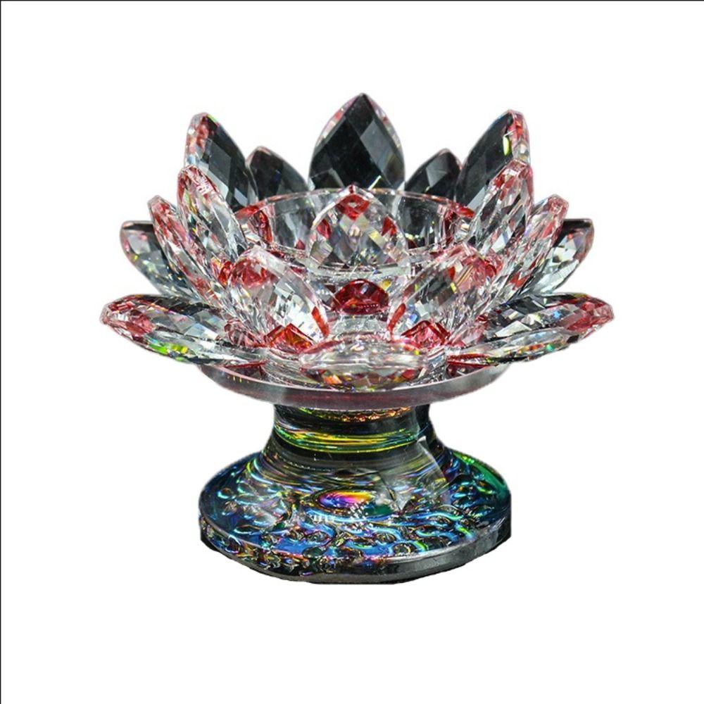 Цветок лотоса Кварцевый кристалл лотоса Многоцветный Чистый лотос Подсвечник Высокие ноги Высокие ноги Статуэтки лотоса