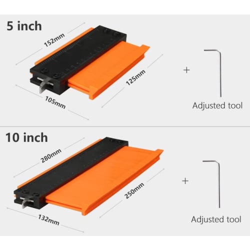 250mm Contour Gauge with Lock, Wide Measuring Gauge, Curved Ruler, DIY Measuring Tool, Irregular Measuring Instrument