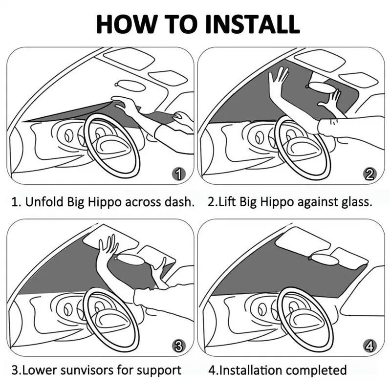 Cartoon Big Eyes Car Sunsha Car Windshield Automotive Accessories Car Protection Window Sunsha Screen DecorationWindshield Sunshades 1