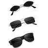 Sheomy Unisex Combo предлагает набор из 3 очков, солнцезащитные очки Square, прямоугольные, ретро, винтажные, узкие, женские::Мужчины, MAVE-014