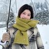 Wool Pony Embroidered Wool Scarf Women's Winter New High-end Warm Knitted Scarf College Style
