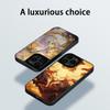 Nine-tailed fox art fashion design Phone Case for iPhone 17 16 e 15 14 13 12 Pro Max Sheepskin Silver-edged protective case