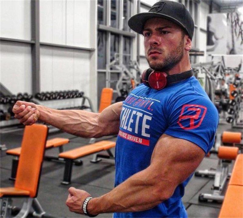 Мужская приталенная футболка для зала Crossfit, фитнеса, бодибилдинга, для мышц, прочная, дышащая