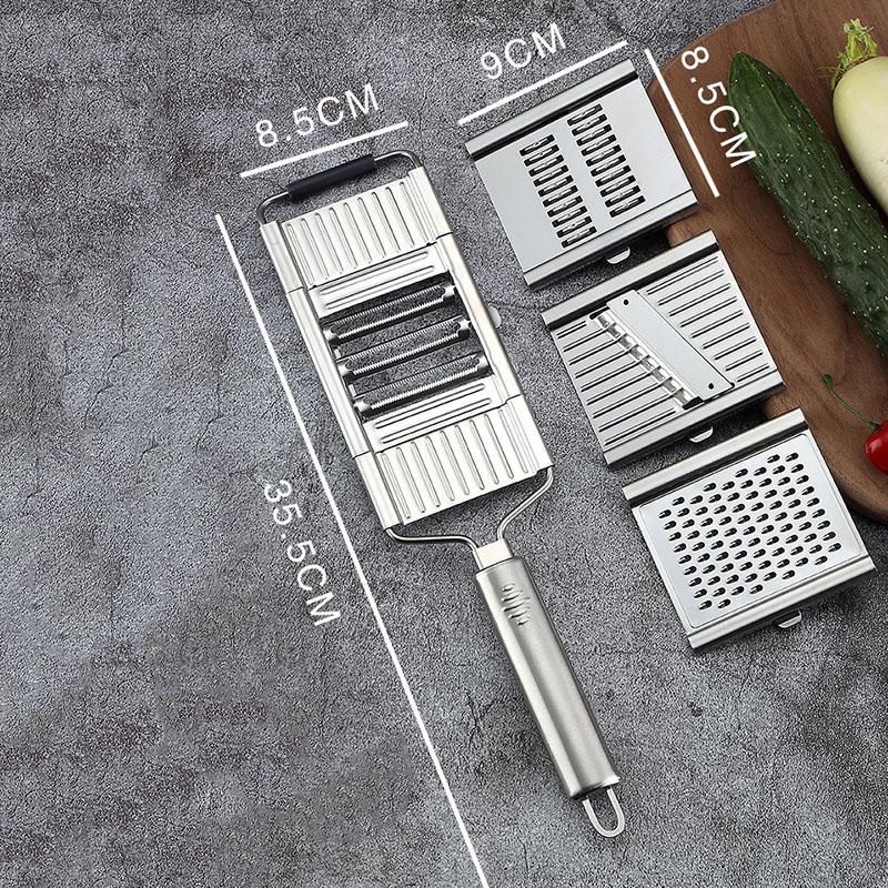 Shredder Cutter Portable Stainless Steel Manual Vegetable Slicer Easy Clean Grater with Handle Multi Purpose Home Kitchen Tools