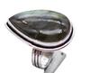 Labradorite Natural Gemstone Antique Silver Plated Ring US Size-6.5 R 5158