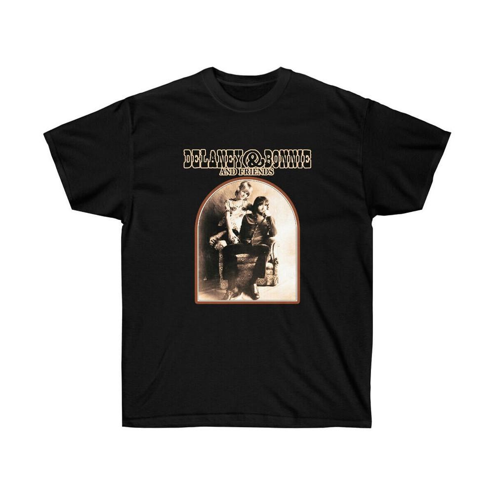 Футболка Delaney and Bonnie and Friends с коротким рукавом, черная, унисекс, размеры S-5XL, унисекс футболка