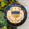 Wooden Happy Hanukkah Wall Sign - Festive Holiday Decor for Door, Wall, Home, Room, Farmhouse, Street, Shop, Garage, Bar, Garden, and Coffee House