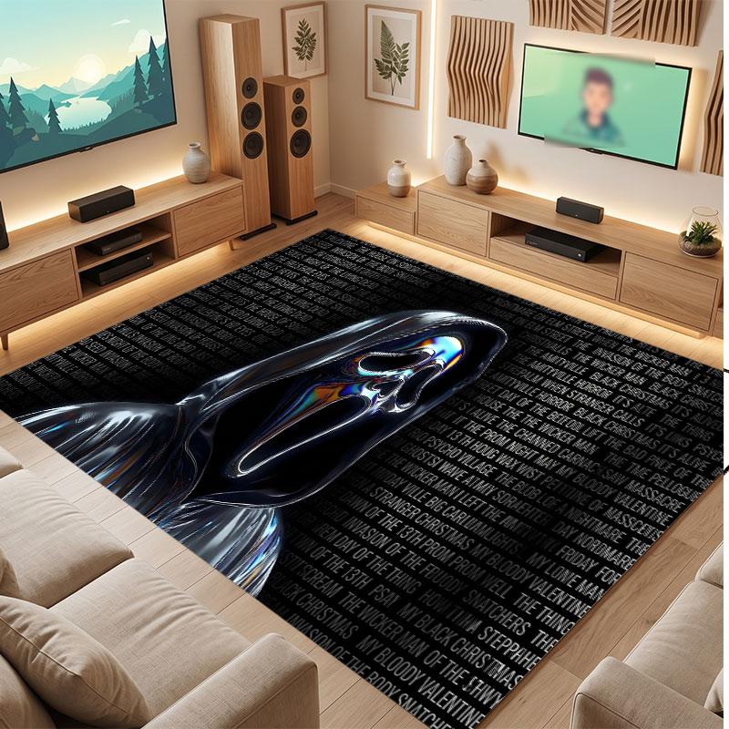Scream Ghostface Rug Soft Thick Non Slip Floor Carpet for Bedroom Living Room Home Decor