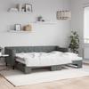 VidaXL Daybed with Pull-out Bed Dark Grey 80x200 Cm Fabric 3197422