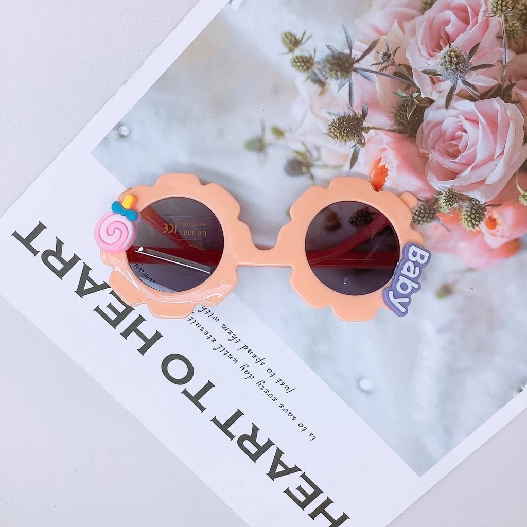 Детские солнцезащитные очки с подсолнухами, милые солнцезащитные очки с цветочным принтом, детские солнцезащитные очки с надписью «сделай сам» для девочек