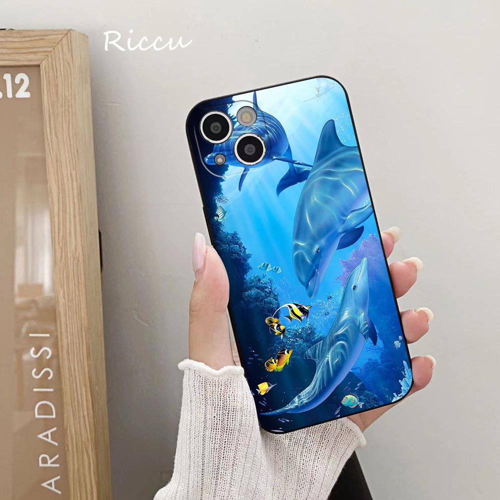 Для iPhone милый чехол для телефона с дельфином ДЛЯ iPhone 14 11 12 Pro 8 7 Plus SE X Pro 14 MAX 12 13 MINI XR XS iphone 14 Мягкие чехлы для телефонов