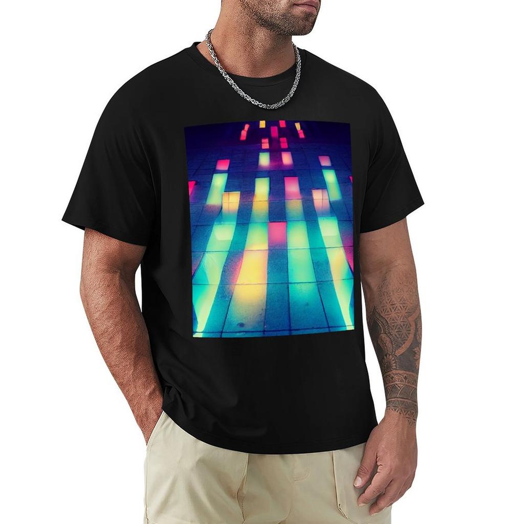 Neon Neon Pattern TShirt Basic Casual Wear Short Sleeve Top