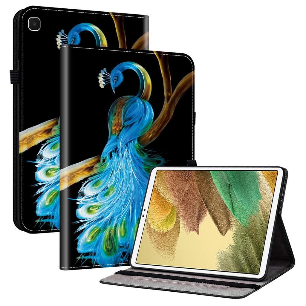 Кожаный чехол для Samsung Galaxy Tab A7 Lite 8,7 дюйма T220/T225 с принтом, подставкой, слотами для карт