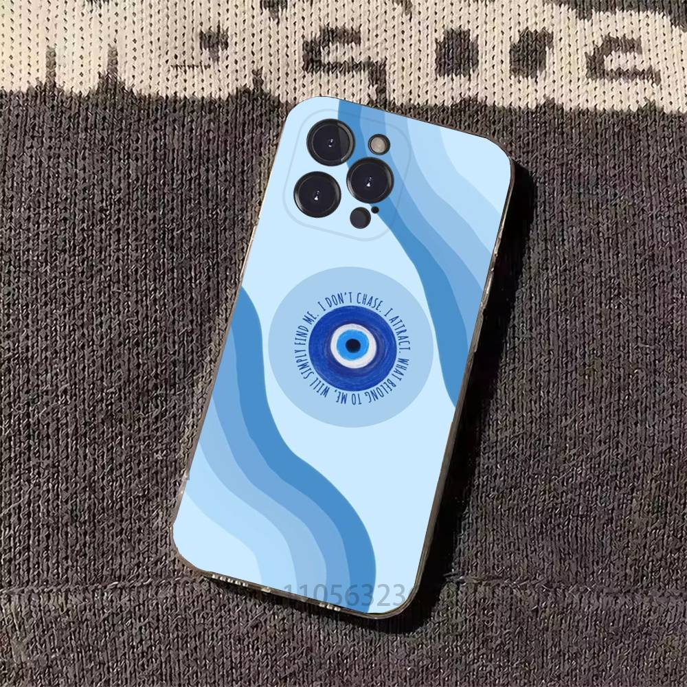 Чехол для телефона с принтом Синий Глаз Удачи Синий Сглаз для iPhone 11Pro 13 12 11 Pro Max 16e 17 Air 16 15 14 Plus 11ProMax