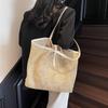 Boho Straw Tote Bag Summer Shoulder Bags Simple Woven Straw Bag  for Women