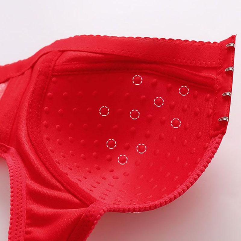 Front Buckle Large Size Thin Section No Steel Ring Women's Gathered Underwear Anti-sagging Breast-receiving Bra