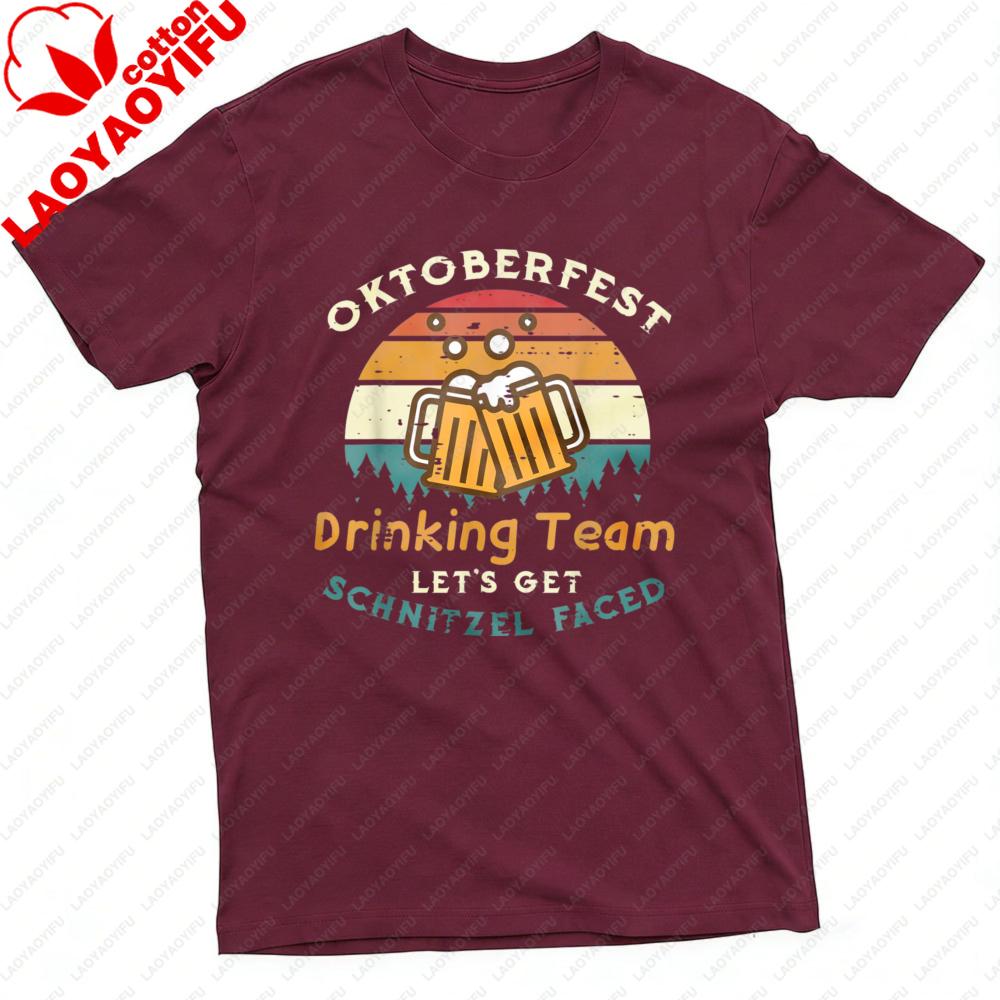 Oktoberfest Drinking Team Men TShirt Cotton Short Sleeve Casual Summer Fashion Tee Oktoberfest Party Gift for Men Unisex Top