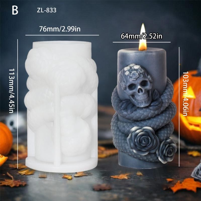 Rotating Snake Candle Molds Casting Molds Silicone Mould Cylindrical Snake Epoxy Resin Molds Candle Making Molds