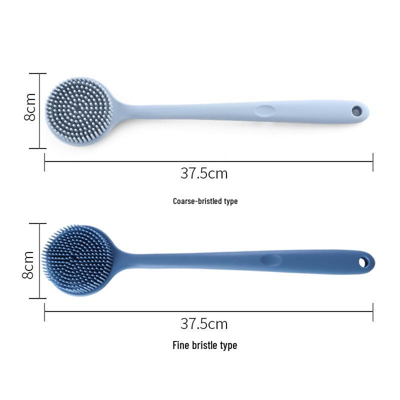 Силиконовая щетка для ванны с длинной ручкой - Мягкая щетина для мытья спины для легкой очистки