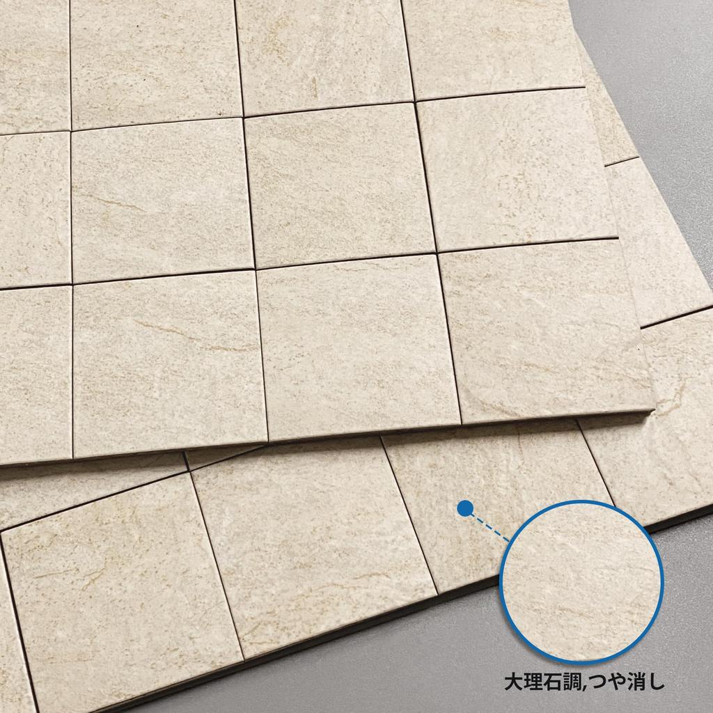 M MOFIT Marble Style Tile Sticker Kitchen Tile Sheet Mosaic Tile Sticker Heat Resistant Waterproof Wall Panel Pieces (5 Beige)