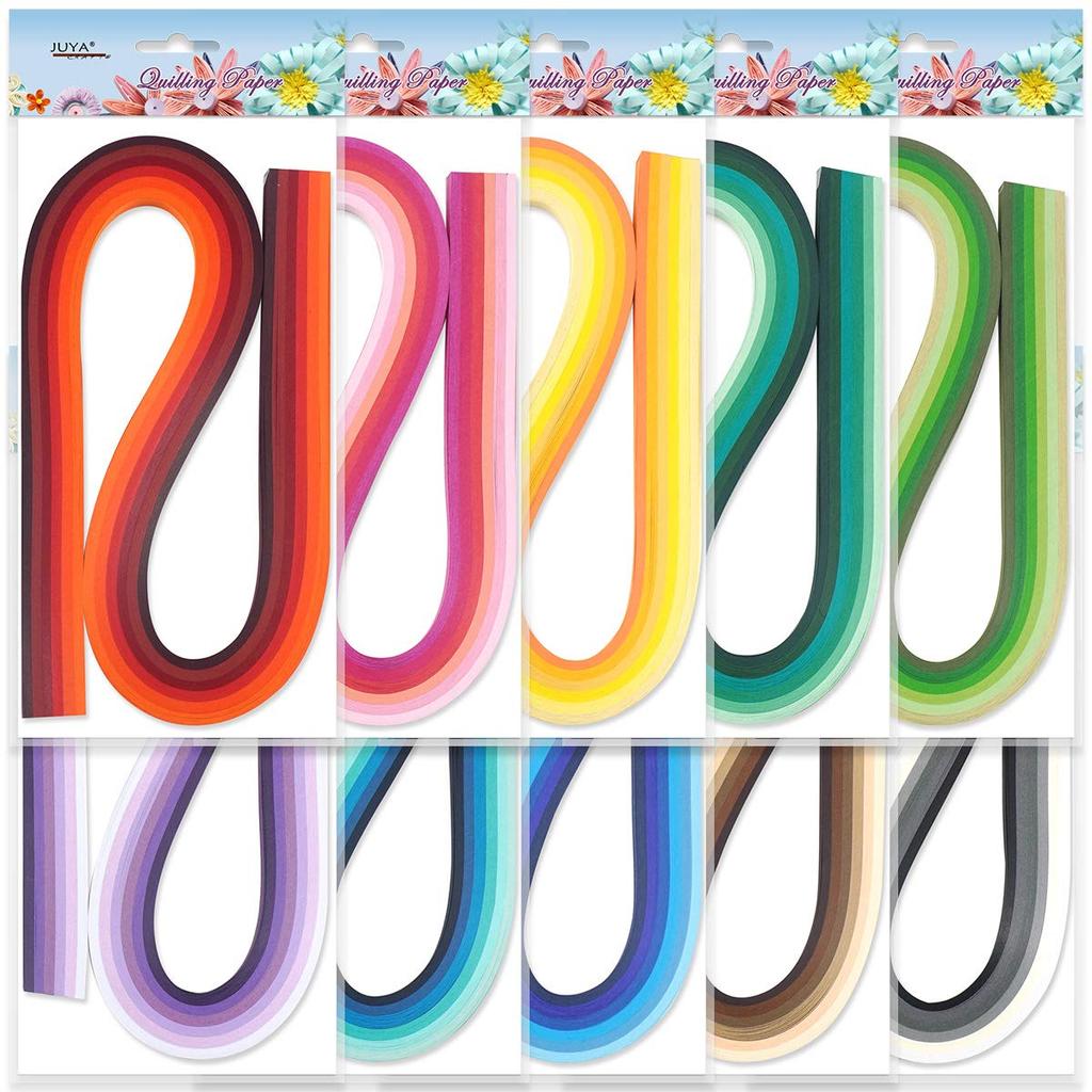 JUYA Quilling Kit 1200 Sheets of Paper 60 Kinds of Gradation Colors Length 540mm Width 10mm