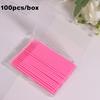 100 шт. микро-кисточка для наращивания ресниц, микро-ватные палочки для губ, тушь для ресниц, розовая микрокисточка
