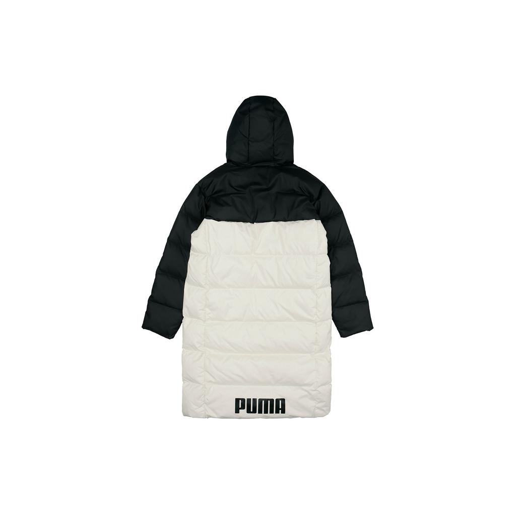 Puma Длинный пуховик с логотипом и капюшоном Мужская верхняя одежда Молочно-белый 846321-73