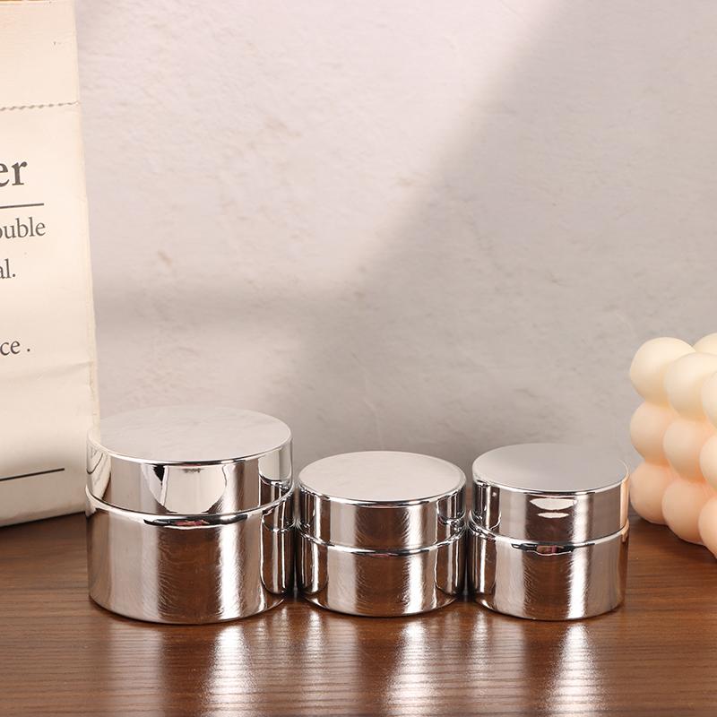 Косметическая баночка 5-50 г для крема для лица, стеклянная бутылочка, серебряная баночка для крема, косметический контейнер, пустая баночка для клея для ногтей, дорожный контейнер для макияжа