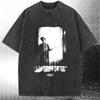 Мужская футболка - Винтажная стираная потертая футболка в стиле D Streetwear с художественным принтом, с круглым вырезом, повседневная рубашка для комфорта в любое время года, для повседневной носки и отдыха