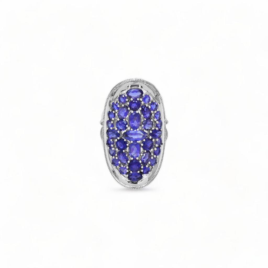 Natural Iolite 925 Sterling Silver Ring