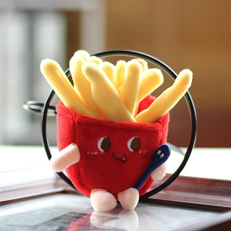 Очаровательный плюшевый брелок в виде гамбургера, хот-дога, куриной ножки, картофеля фри для рюкзаков, креативный подарок