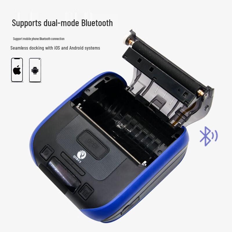 QIRUI QR-386A Bluetooth Портативный экспресс-принтер этикеток CN-вилка (адаптер в комплекте)