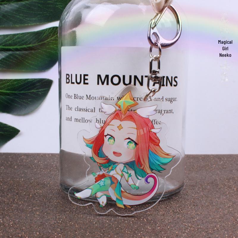 Аниме акриловый двухслойный сэндвич-подвесной брелок - Lualu Blind Monk Yasuo Comic Exhibition Accessories