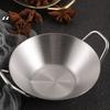 Блюдо для соуса Нержавеющее Устойчивое к падению антипригарное покрытие Зеркальная полировка Легко чистится Хранение Эргономичная ручка из нержавеющей стали