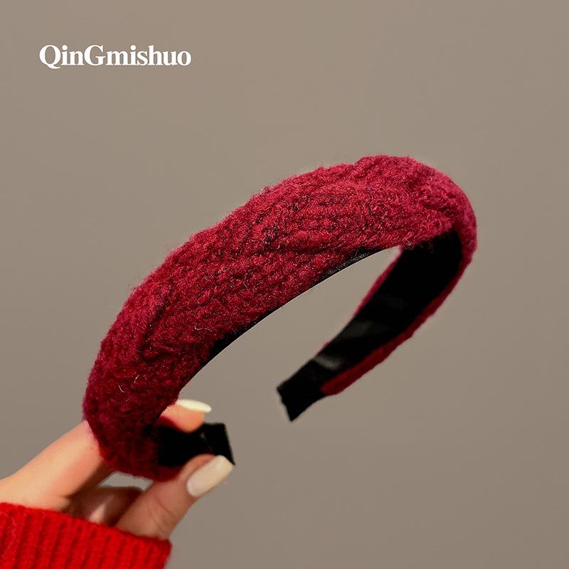 Повязка на голову вафельная конфетного цвета: Высокая тулья, Улучшенная губка для умывания лица, Широкий обруч для волос для ранней весны.