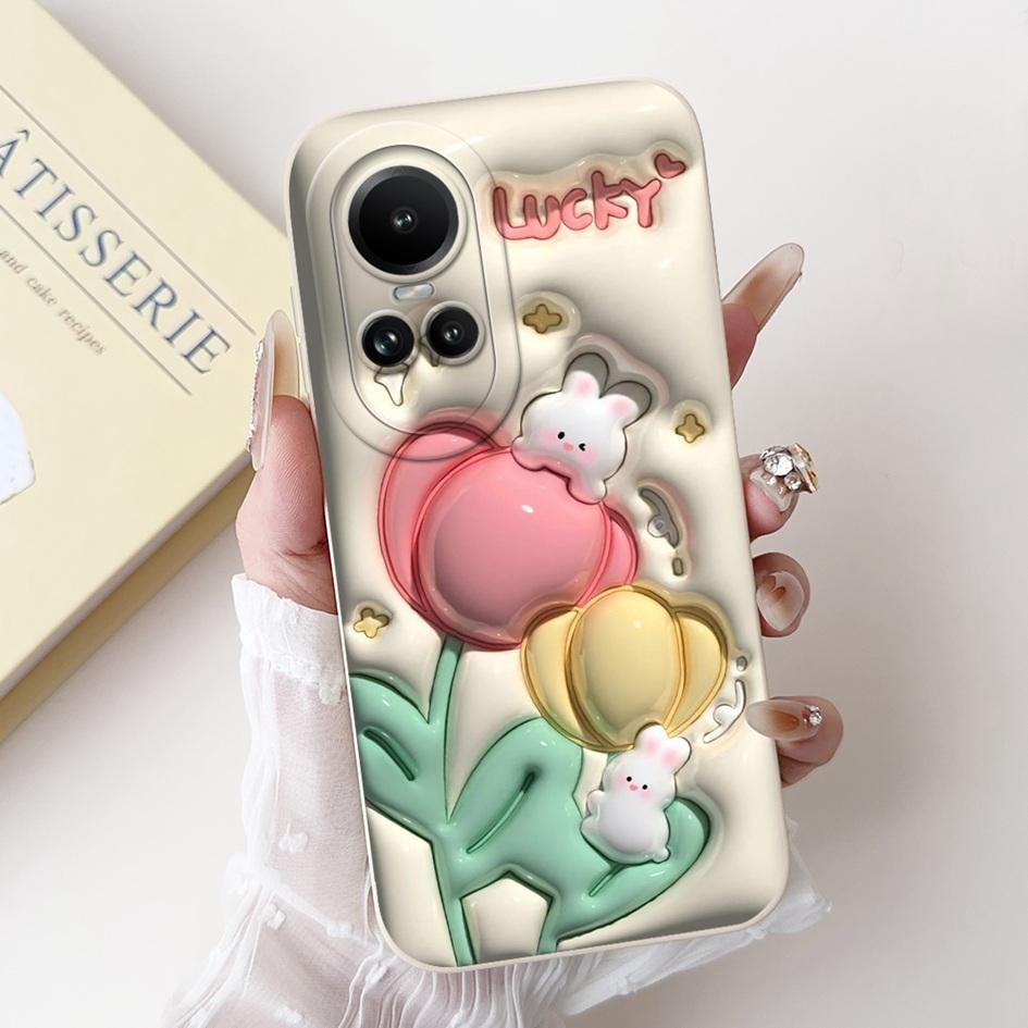 Чехол для OPPO Reno 10 CPH2531 Reno10 5G Чехол Модный Цветок Ромашки Защита Камеры Мягкий Чехол Для OPPO Reno 10 Pro CPH2525 Coque