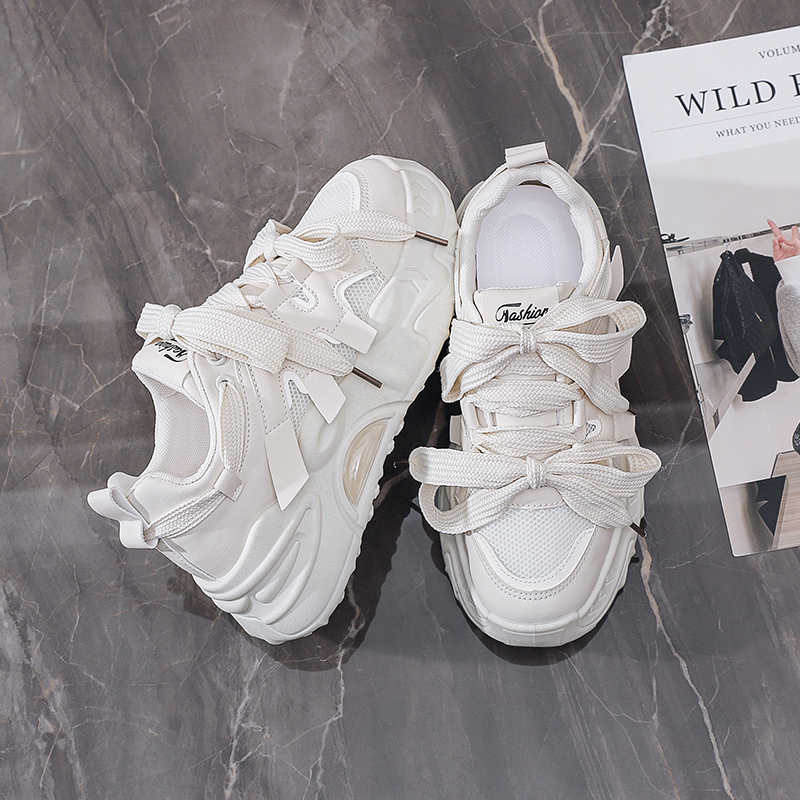 Белые спортивные туфли на толстой платформе, повседневная обувь, кроссовки, женские, черные, теннисные, женские, знаменитая спортивно-развлекательная обувь