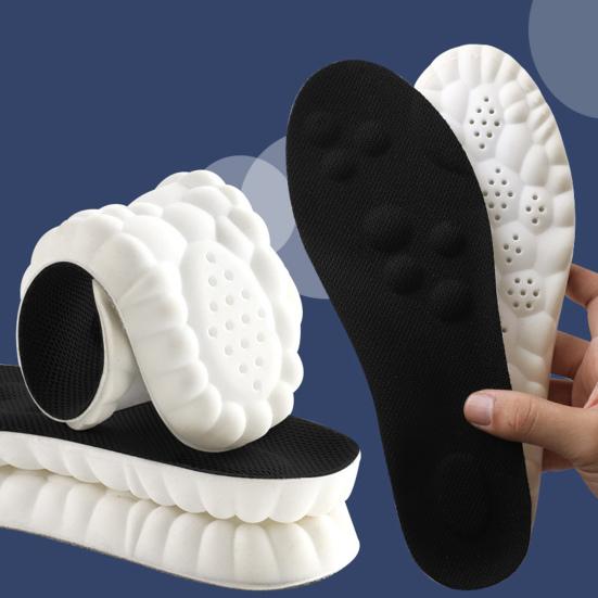Memory Foam Insoles for Women Men Cut To Fit Cloud Soles Breathable Inserts with Arch Support Shock-Absorbing Comfortable Shoe Steppers for Sneakers