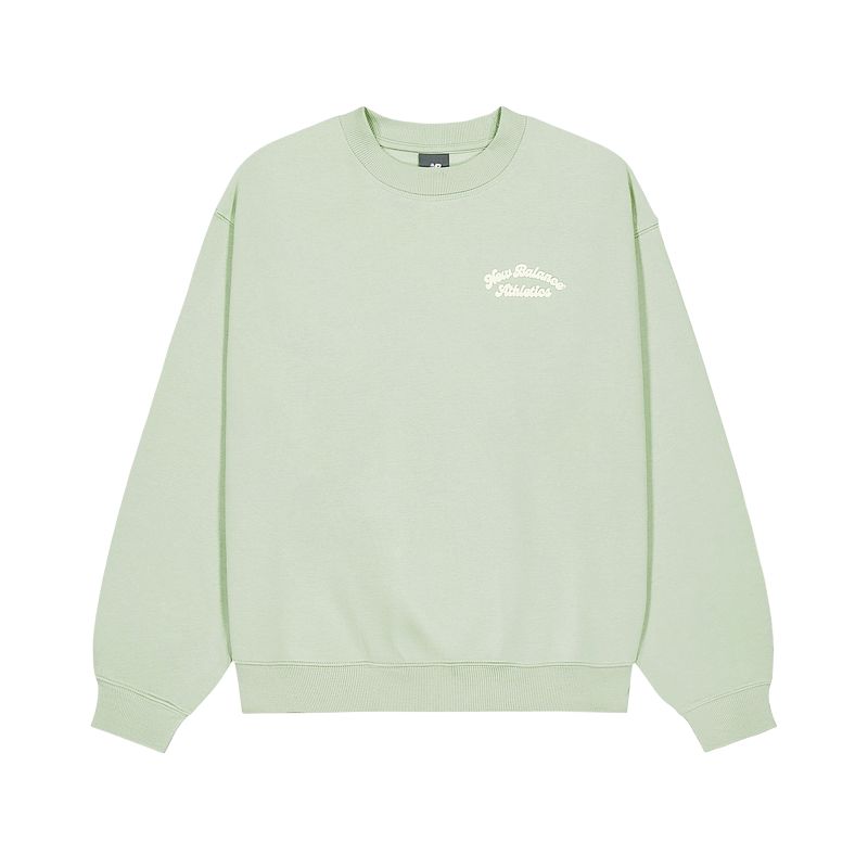 New Balance Sweatshirts Women's Green Crew Neck Moderate WT53516-GAS
