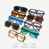 Candy Color Sunglasses Unisex Double Beam Sun Glasses Anti-UV Spectacles Personality Square Eyeglasses Simplity Goggles