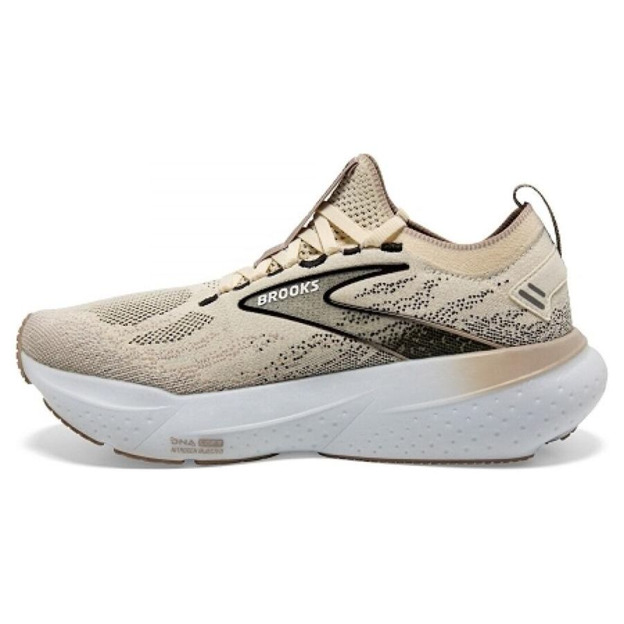 Brooks Glycerin StealthFit 21 Coconut Chateau Grey Women Sneakers Cream Black 120410-1B-108