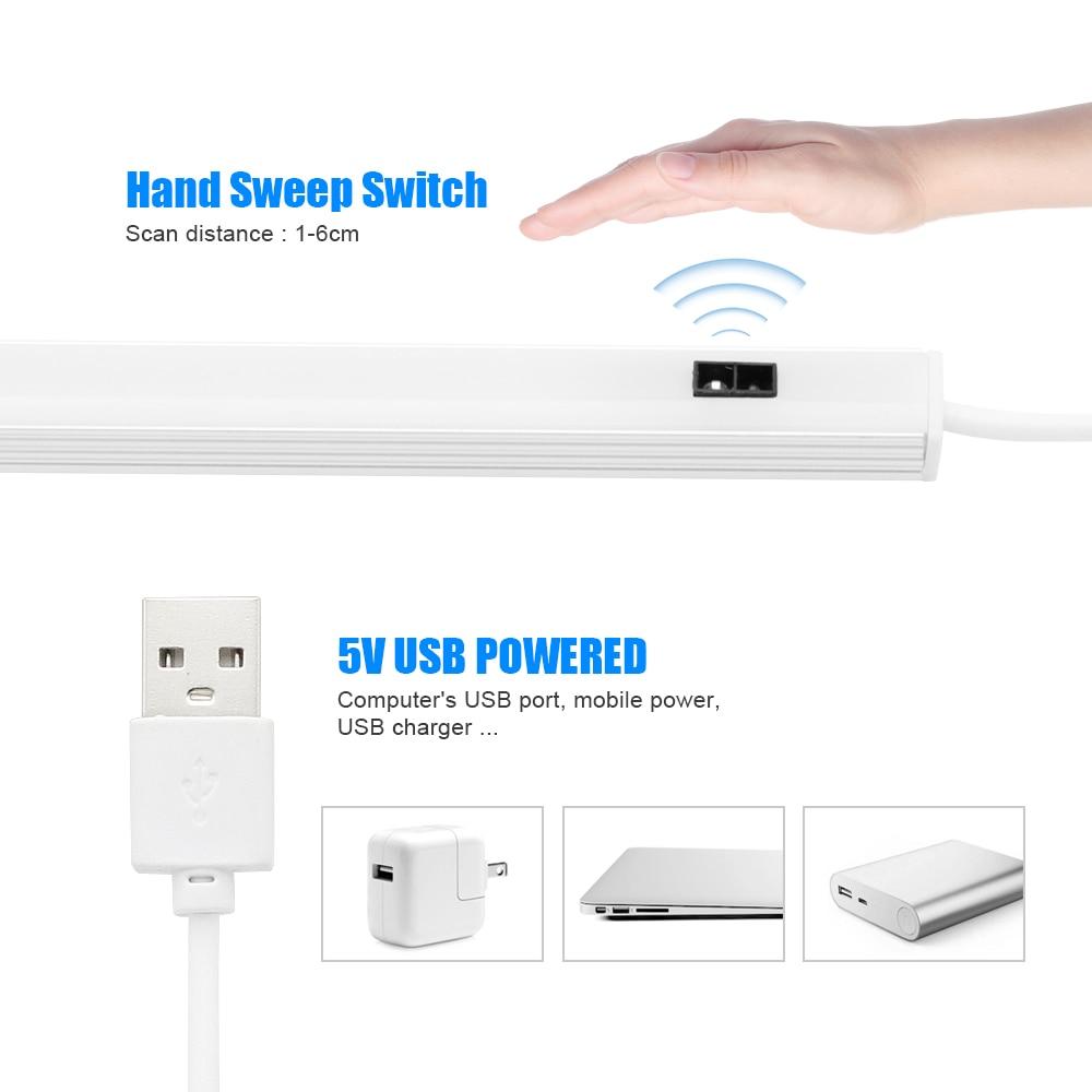 USB 5 В светодиодная настольная лампа для чтения с ручным управлением, светодиодная настольная лампа для компьютера/общежития/детей, учебы, светодиодная подсветка для шкафа