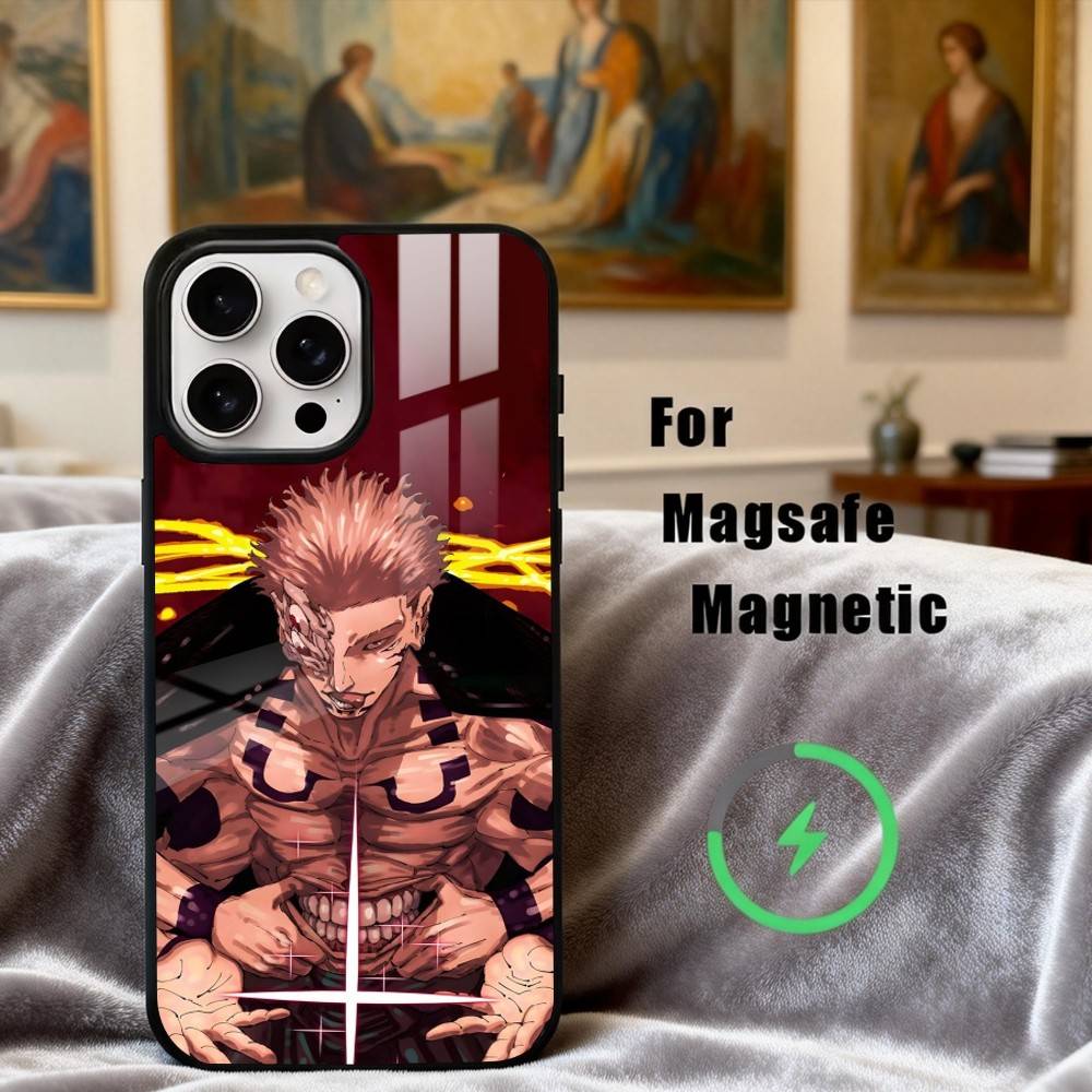 Чехол для телефона R-Ryomen S-Sukuna J-Jujutsu Kaisen Для iPhone17,16,15,14,13,12,11 Plus,Pro Max Магнитный Для Magsafe Беспроводной Зарядки