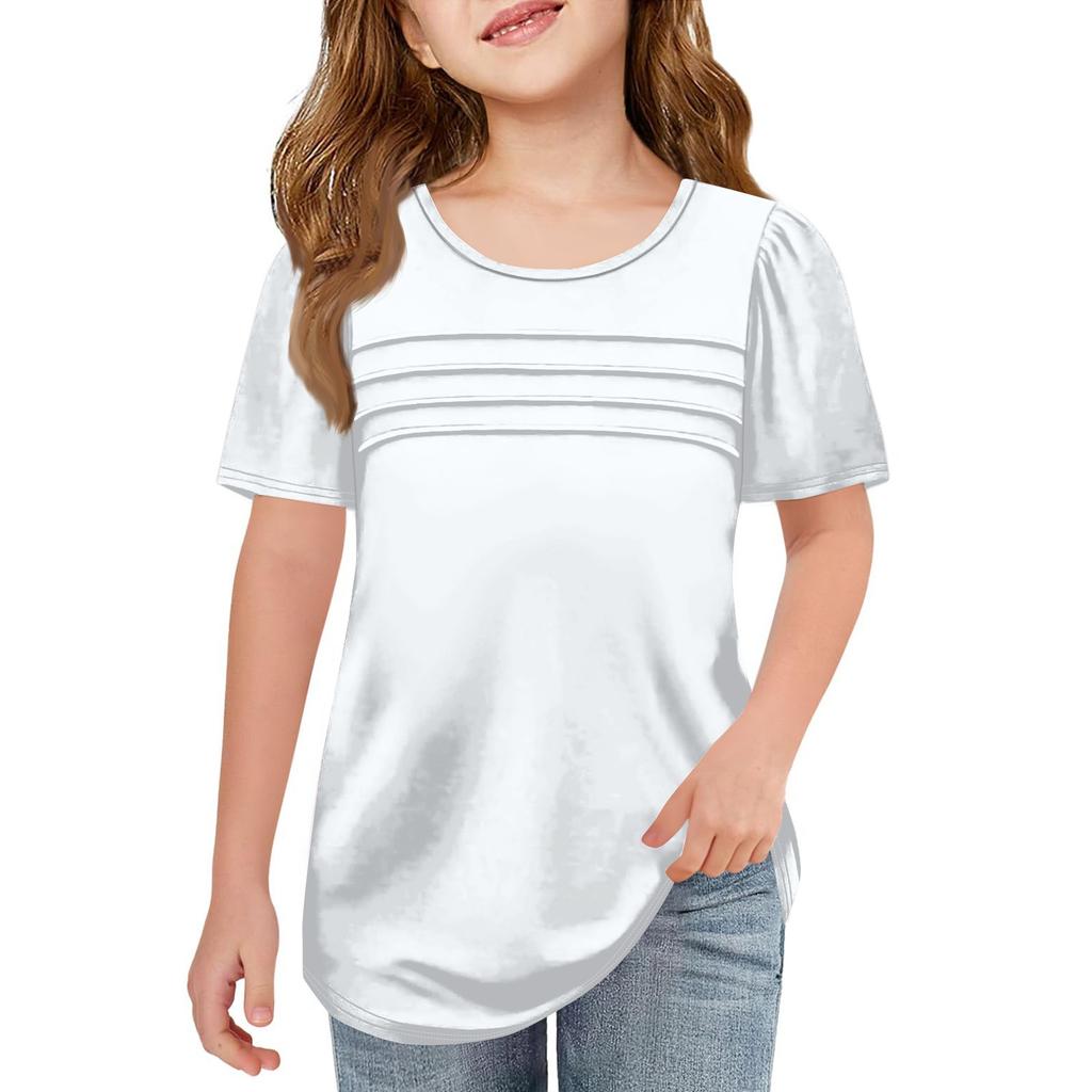 Детские футболки с короткими рукавами и круглым воротником, футболка для отдыха на лето