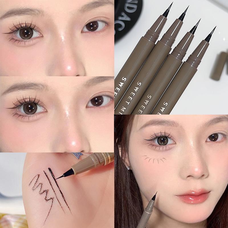 Waterproof Liquid Eyeliner Eyebrow Easy To Sweat-proof Eyebrow Pen 0.05MM Ultra Thin Head Eye Liner Eyelash Eye Makeup
